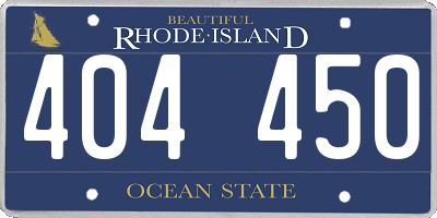 RI license plate 404450