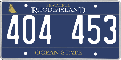 RI license plate 404453