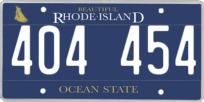 RI license plate 404454
