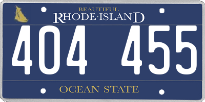 RI license plate 404455