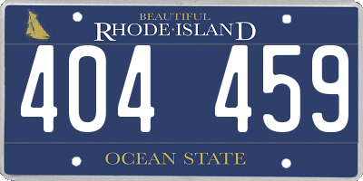 RI license plate 404459