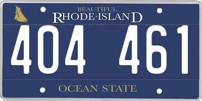 RI license plate 404461