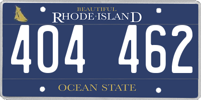RI license plate 404462