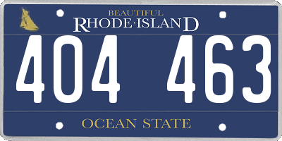 RI license plate 404463