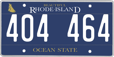 RI license plate 404464