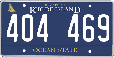 RI license plate 404469