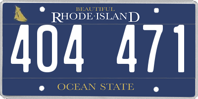 RI license plate 404471