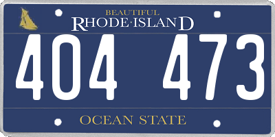 RI license plate 404473