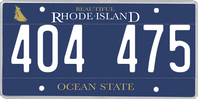 RI license plate 404475