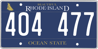 RI license plate 404477
