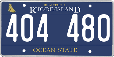 RI license plate 404480