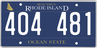 RI license plate 404481