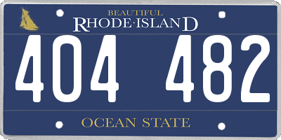 RI license plate 404482