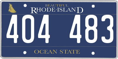 RI license plate 404483