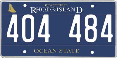 RI license plate 404484