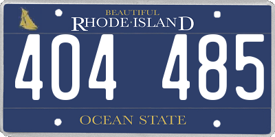 RI license plate 404485