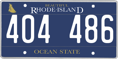 RI license plate 404486
