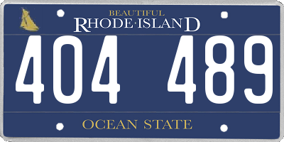 RI license plate 404489