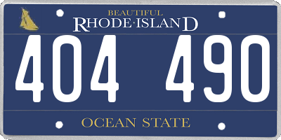 RI license plate 404490