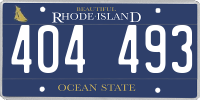 RI license plate 404493