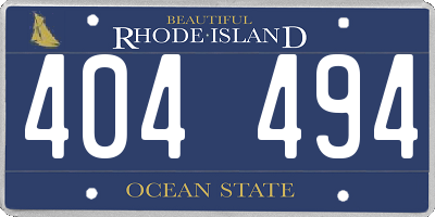 RI license plate 404494