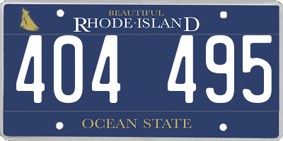 RI license plate 404495