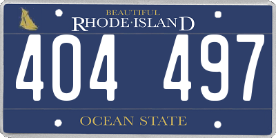 RI license plate 404497