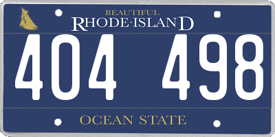RI license plate 404498