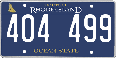 RI license plate 404499