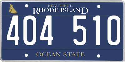 RI license plate 404510