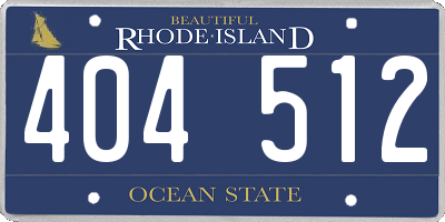 RI license plate 404512