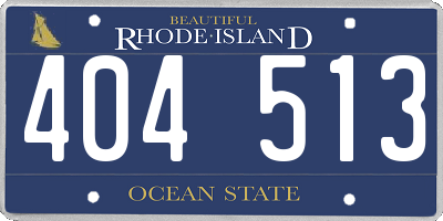 RI license plate 404513