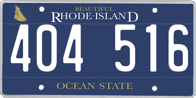 RI license plate 404516