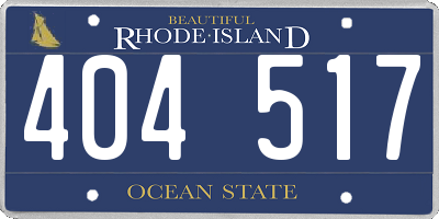 RI license plate 404517