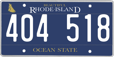 RI license plate 404518