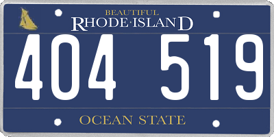 RI license plate 404519