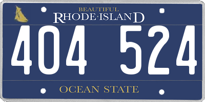 RI license plate 404524