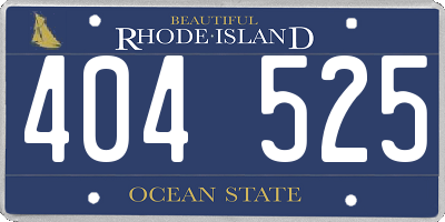 RI license plate 404525