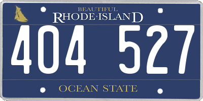 RI license plate 404527