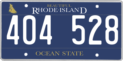 RI license plate 404528