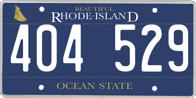 RI license plate 404529