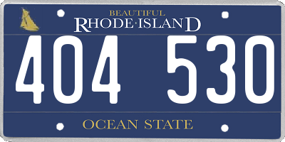 RI license plate 404530