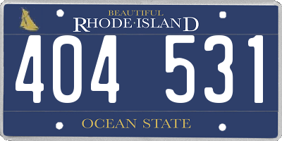 RI license plate 404531