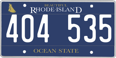 RI license plate 404535