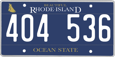 RI license plate 404536
