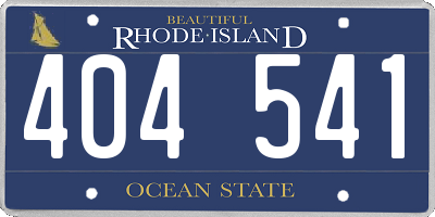 RI license plate 404541