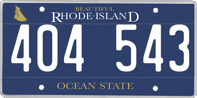 RI license plate 404543