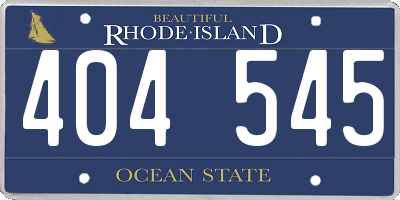 RI license plate 404545