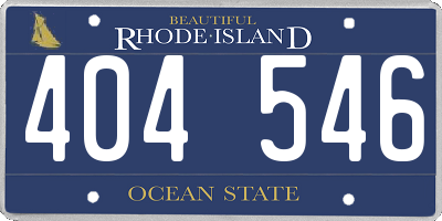 RI license plate 404546