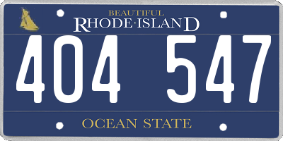 RI license plate 404547
